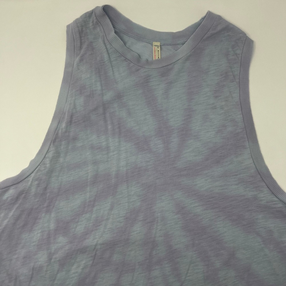 Free People FP Movement Love Tank Purple Tie Dye Muscle Crop Top Large - Picture 1 of 7